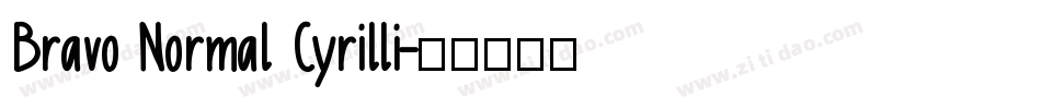 Bravo Normal Cyrilli字体转换